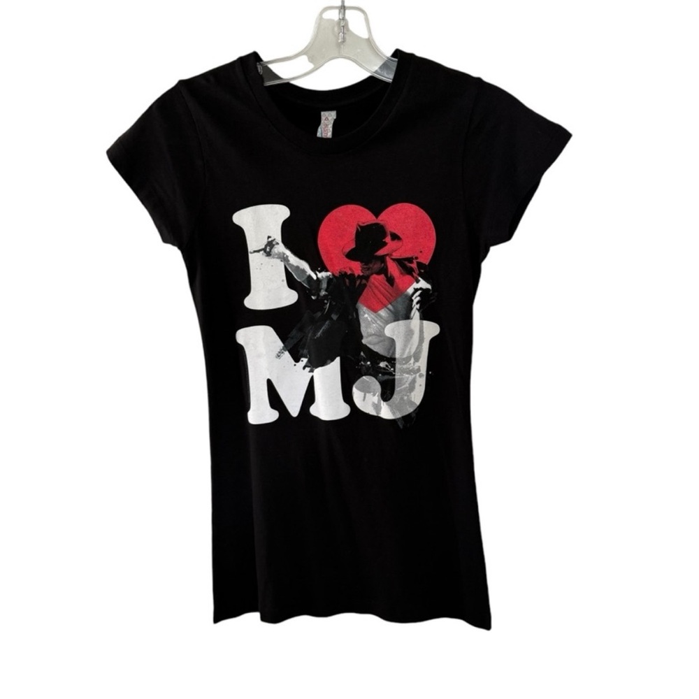 Vintage Y2K Michael Jackson King of Pop Baby Tee Shirt Size Small S Cotton - Picture 10 of 10